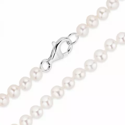 45 cm hvid Perlehalskæde med ferskvandsperle.