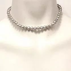 38 cm ferskvandsperle halskæde med ferskvandsperle.
