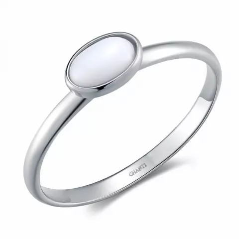 Oval ring i sølv