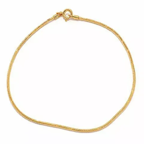armbånd i forgyldt sølv 16, 17, 18, 19 cm x 1,6 mm