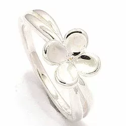 Blomster ring i sølv