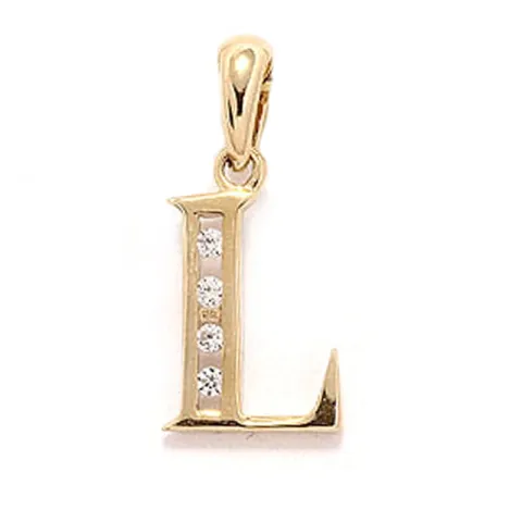 bogstav L vedhæng i 8 karat guld
