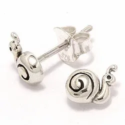 Snegle ørestikker i oxideret sterlingsølv