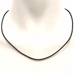 Halskæde i sort bomuld  x 1,7 mm