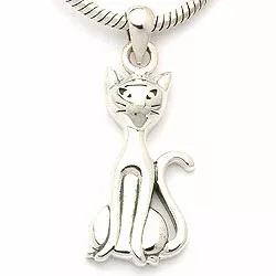 Katte vedhæng i sølv