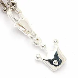 Krone charms til armbånd i sølv