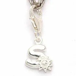 bogstav S charm i sølv