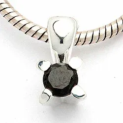 Sort vedhæng i sølv