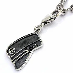 Studenterhue charm i oxideret sterlingsølv 