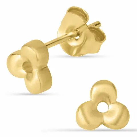 Blomsterøreringe i forgyldt sølv