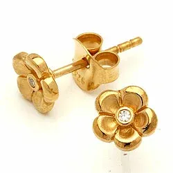 ørestikker i forgyldt sølv