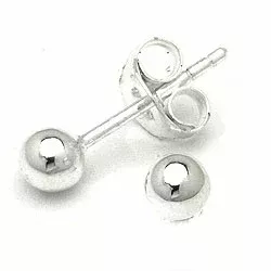 4 mm kugle øreringe i sølv