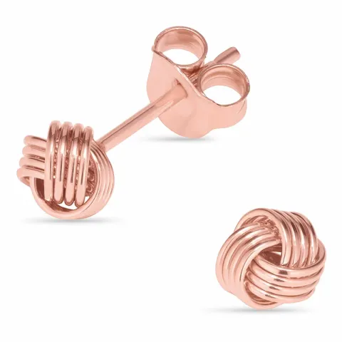 6 mm kugle ørestikker i rosabelagt sølv