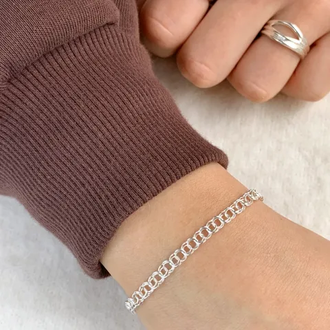 ægte armbånd i sølv x 3,8 mm