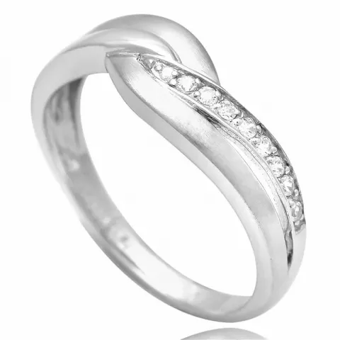 Yndig hvid zirkon ring i sølv