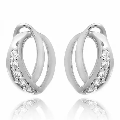Billige ovale øreringe i sølv