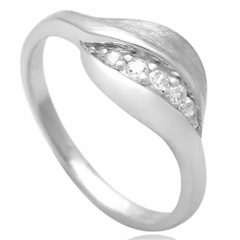 zirkon ring i sølv