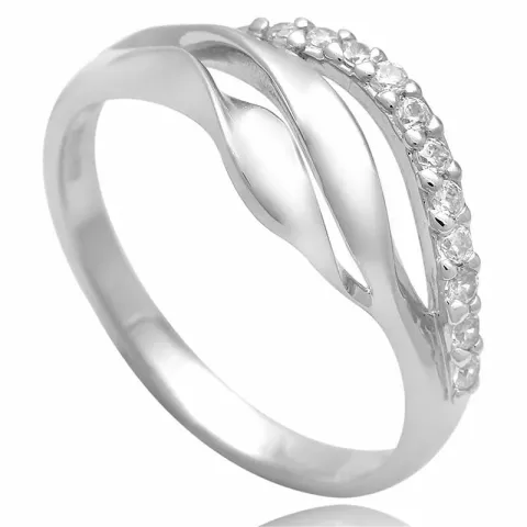 zirkon ring i sølv