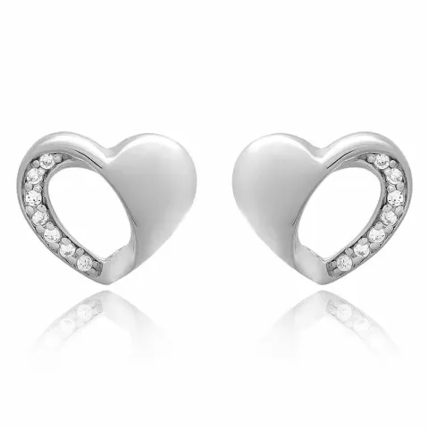 Hjerte øreringe i sølv