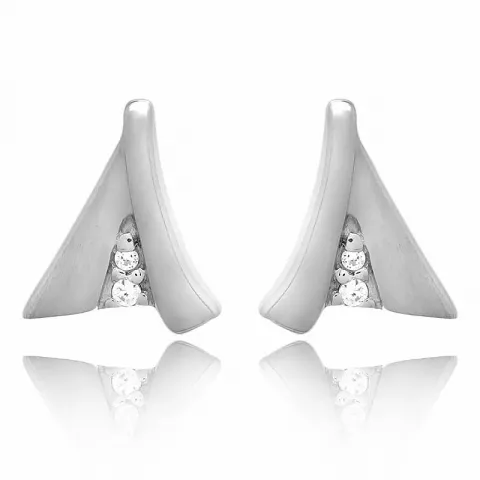 trekantet øreringe i sølv