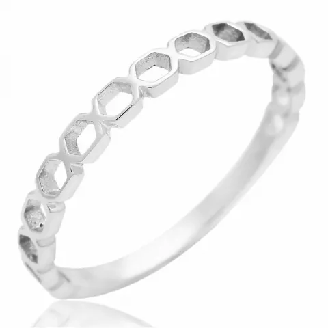 struktureret ring i sølv