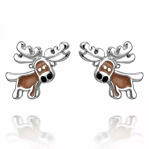 Rensdyr øreringe i sølv