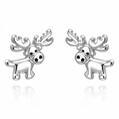 Rensdyr øreringe i sølv