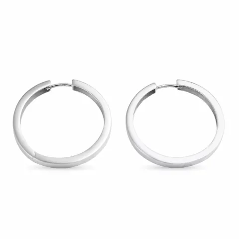 12 mm creoler i sølv