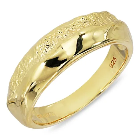 ring i forgyldt sølv