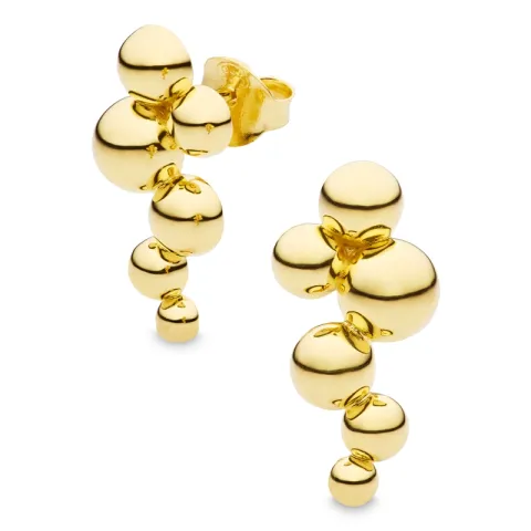multifarvet zirkon ring i forgyldt sølv - Bubbly Twist