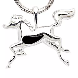 Stort heste vedhæng i sølv