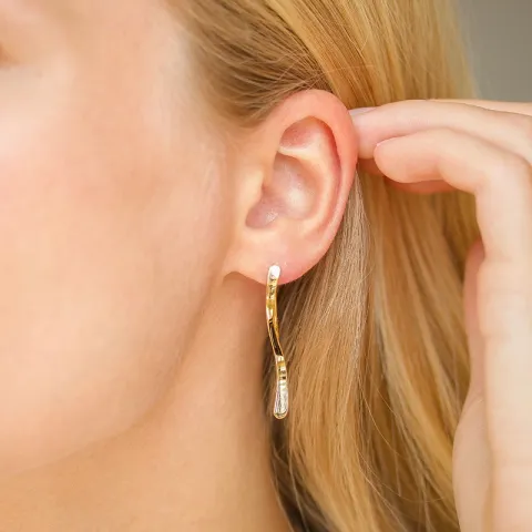 øreringe i forgyldt sølv