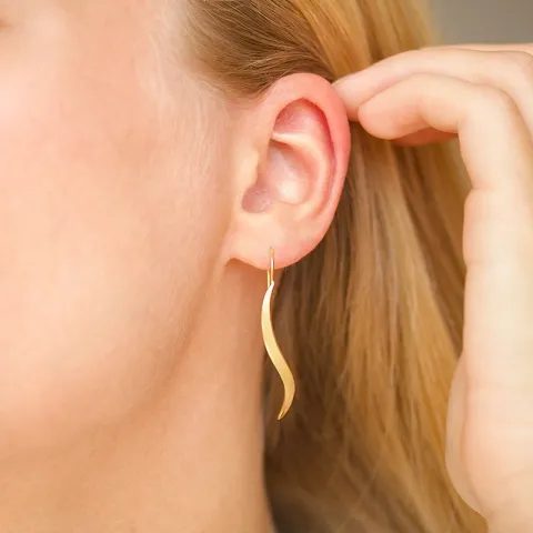 øreringe i forgyldt sølv