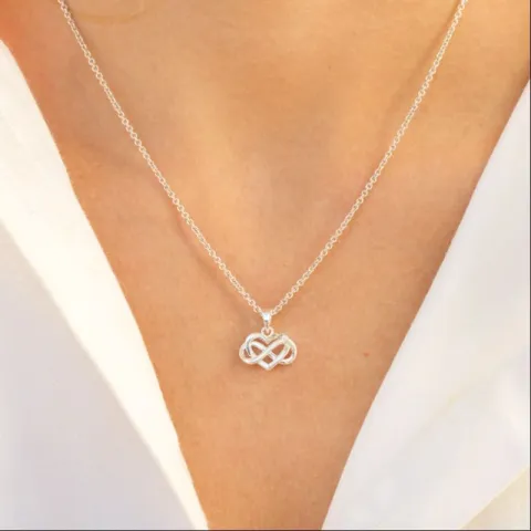 hjerte infinity vedhæng i sølv - Amoré