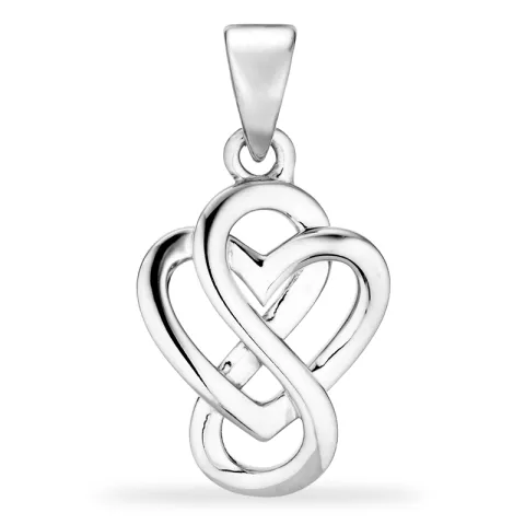 hjerte infinity vedhæng i sølv - Amoré