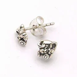 Elefant ørestikker i oxideret sterlingsølv