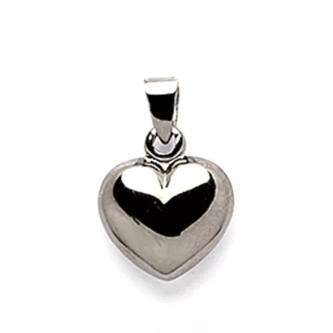 Hjerte vedhæng i sort rhodineret sølv