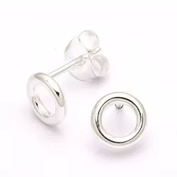 7 mm cirkel øreringe i sølv
