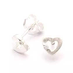 Hjerte øreringe i sølv
