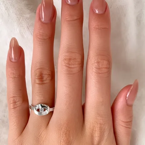 Ringe: zirkon ring i sølv