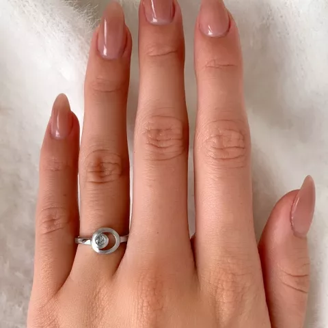 Fingerringe: rund ring i sølv
