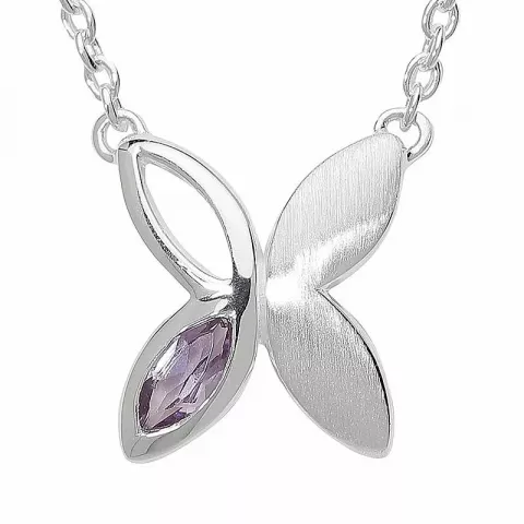 sommerfugl halskæde i sølv med vedhæng i sølv