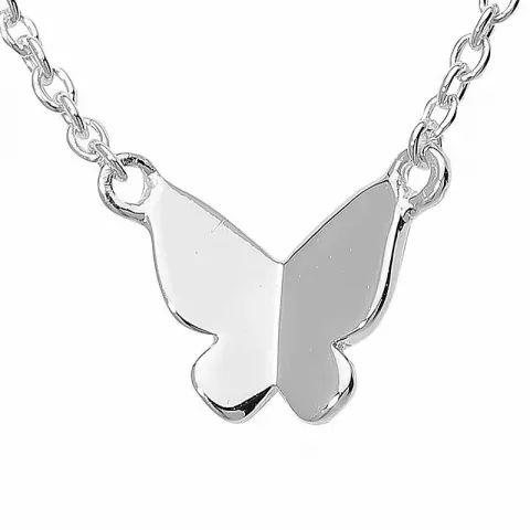 Lille sommerfugl halskæde i sølv med vedhæng i sølv