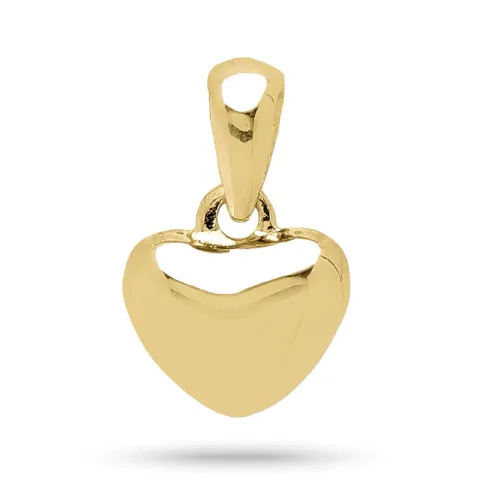 8 x 8 mm hjerte vedhæng i 8 karat guld