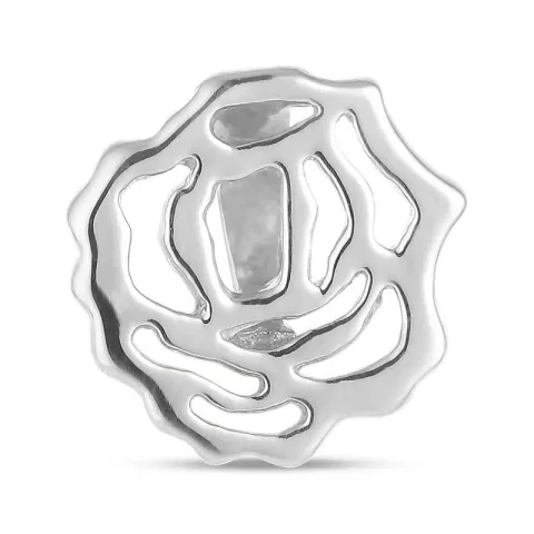 Fødselsblomst juni rose vedhæng i sølv