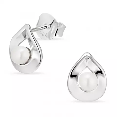 dråbe perle øreringe i sølv
