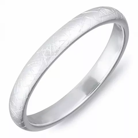 Børstet struktureret ring i sølv