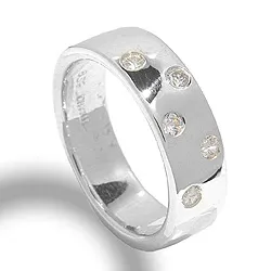 Zirkon ring i sølv