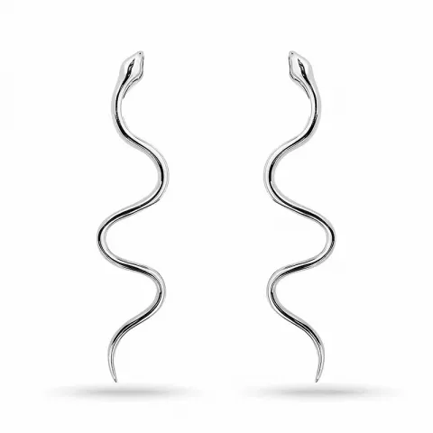 slange øreringe i sølv
