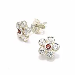 Blomster øreringe i sølv